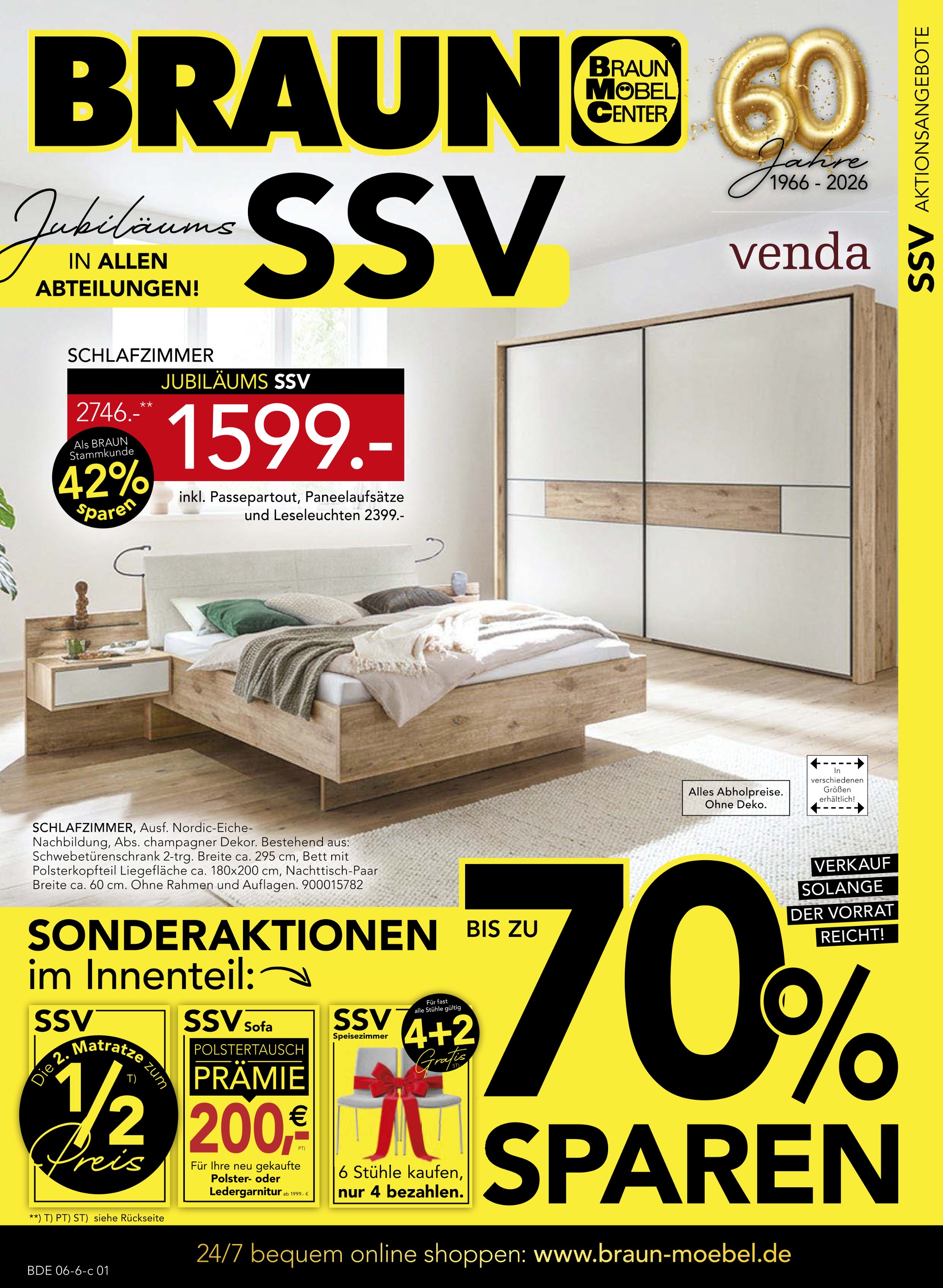 BRAUN Möbel-Center Prospekt für Kirkel: JUBILÄUMS SSV, 16 Seiten, 20.06.2026 - 11.07.2026